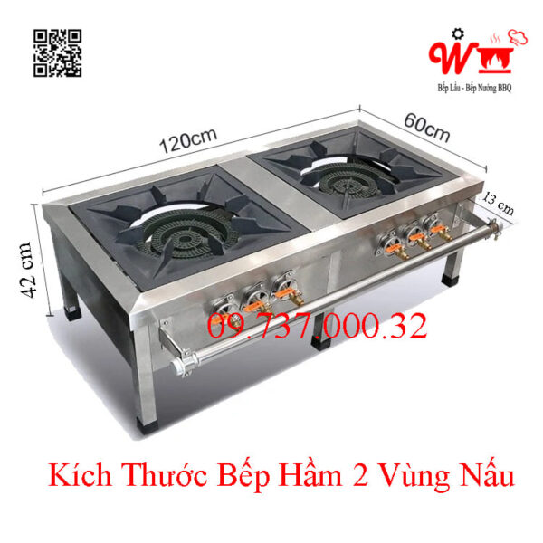 Bếp hầm 2 họng, Bếp khè, khò gas đôi công nghiệp Hàn Quốc 3 vòng lửa - Ảnh 17