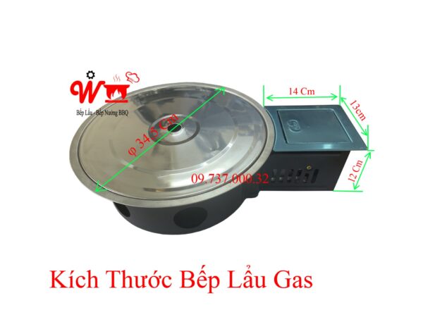 Bếp lẩu nướng gas BBQ âm bàn, giá rẻ, chất lượng tốt, bền, đẹp dùng Ga - Ảnh 10