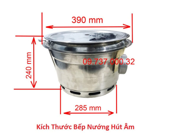 Bếp nướng BBQ hút âm, bếp nướng than hoa tại bàn không khói giá rẻ - Ảnh 3