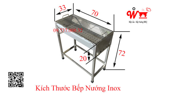 Bếp nướng inox sân vườn, gia đình, picnic, homestay - Ảnh 7