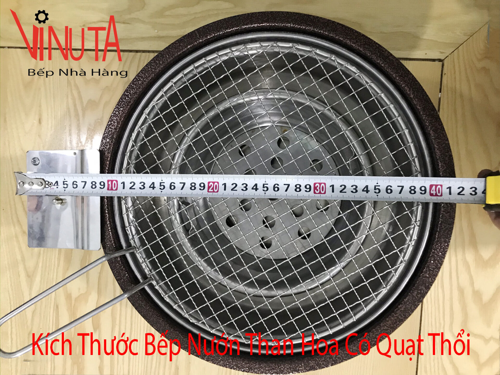 kích thước bếp nướng than hoa có quạt thổi