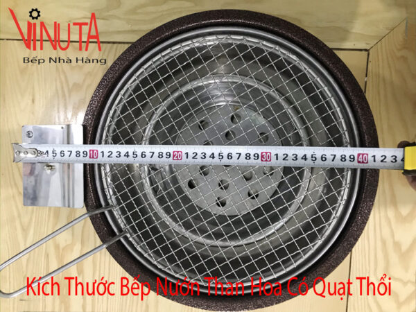 Bếp nướng than hoa âm bàn có quạt thổi than - Ảnh 11