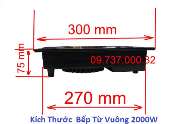 Bếp từ lẩu tứ vị, bếp lẩu nhà hàng tứ xuyên, bếp lẩu vuông âm bàn 2000W - Ảnh 9