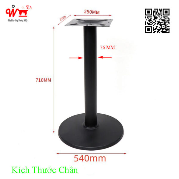 Chân bàn sắt phun sơn tĩnh điện, trụ tròn, đẹp dùng cho nhà hàng, cà phê, bar, gia đình.... - Ảnh 14