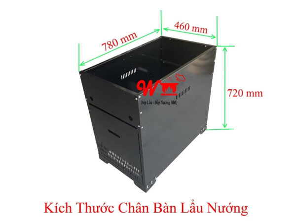 Chân bàn sắt hộp bếp lẩu nướng, hộp chân bàn sắt phun sơn tĩnh điện - Ảnh 5