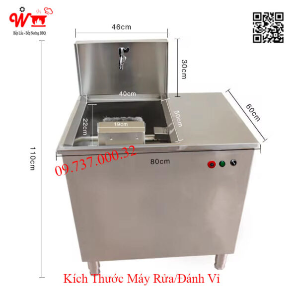 Máy rửa vỉ nướng BBQ, đánh cọ sạch loại vỉ inox bếp nướng - Ảnh 4