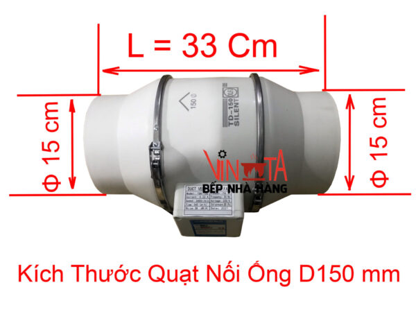 Quạt hút âm trần nối ống gió D150 mm, Quạt khử mùi hôi độc hại, cấp khí sạch - Ảnh 2
