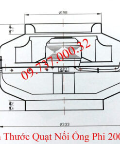 Alternative view of Quạt nối ống hút khói D200, quạt thông gió hút mùi hiệu quả, êm, bền bỉ