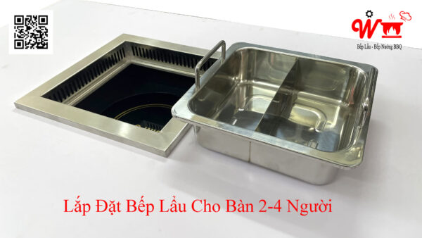 Bếp lẩu âm bàn mini dùng cho bàn 2-4 người, sang trọng, đẹp. - Ảnh 6