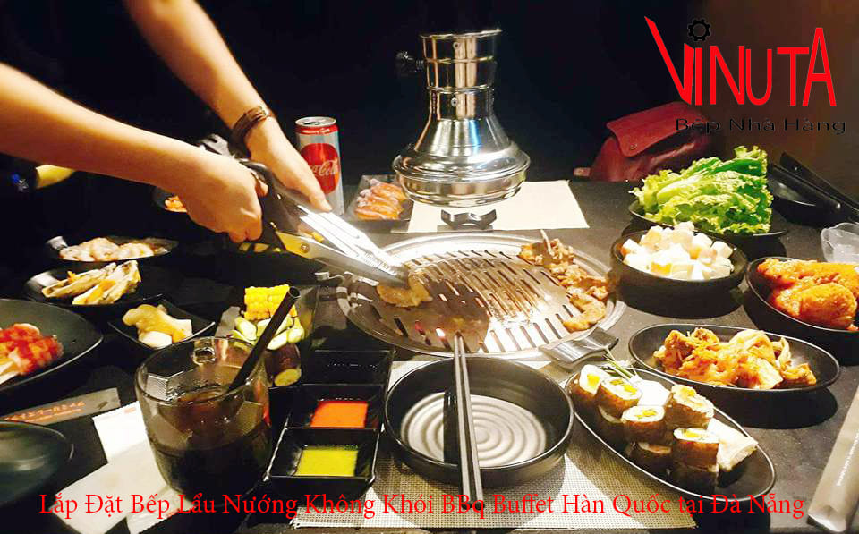 lắp đặt bếp lẩu nướng không khói bbq buffet hàn quốc tại đà nẵng
