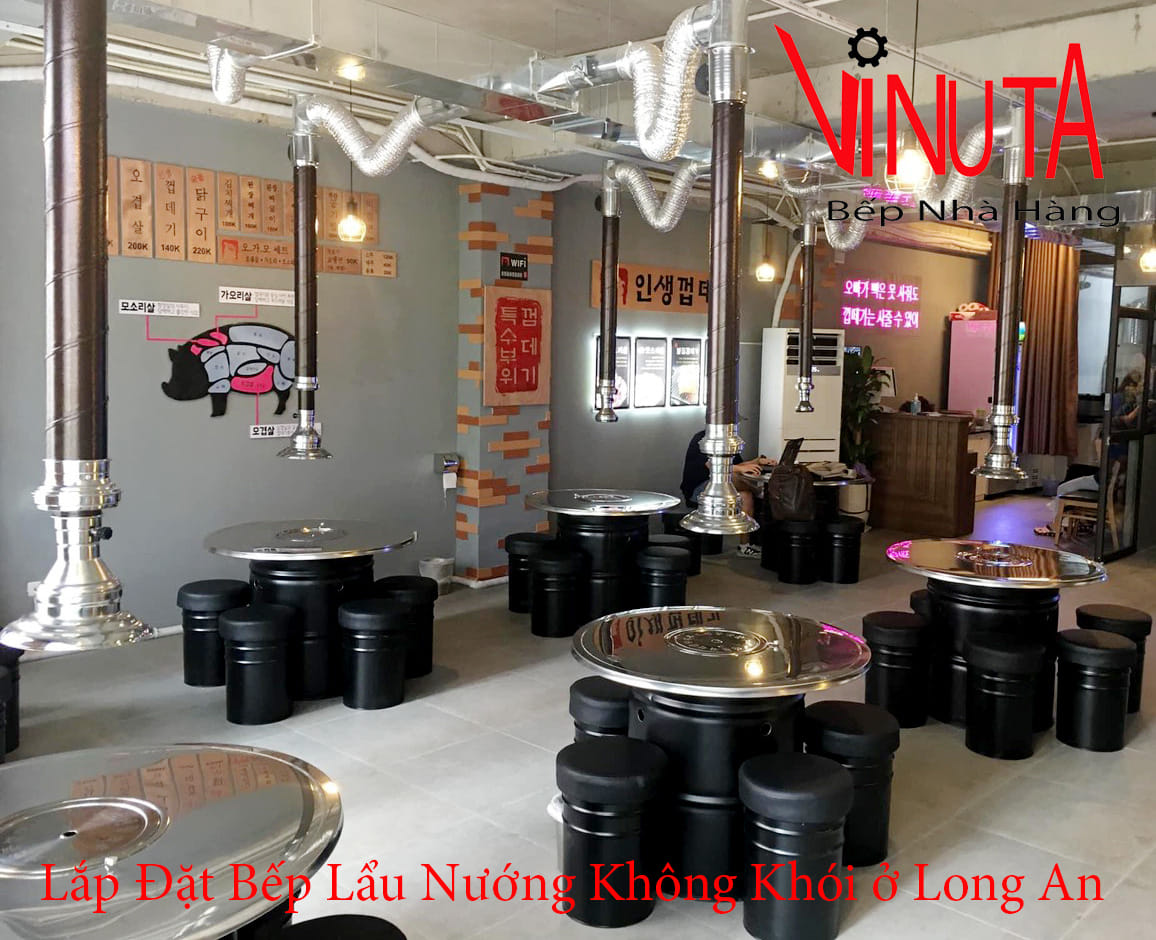 lắp đặt bếp lẩu nướng không khói ở Long An