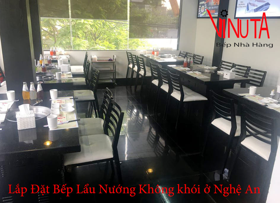 lắp đặt bếp lẩu nướng không khói ở nghệ an