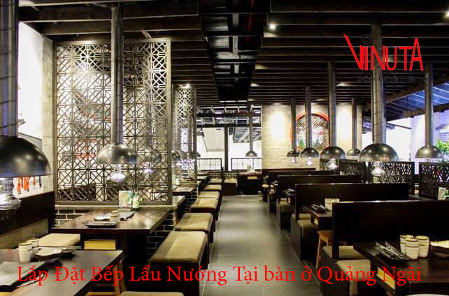 lắp đặt bếp lẩu nướng tại bàn ở quảng ngãi