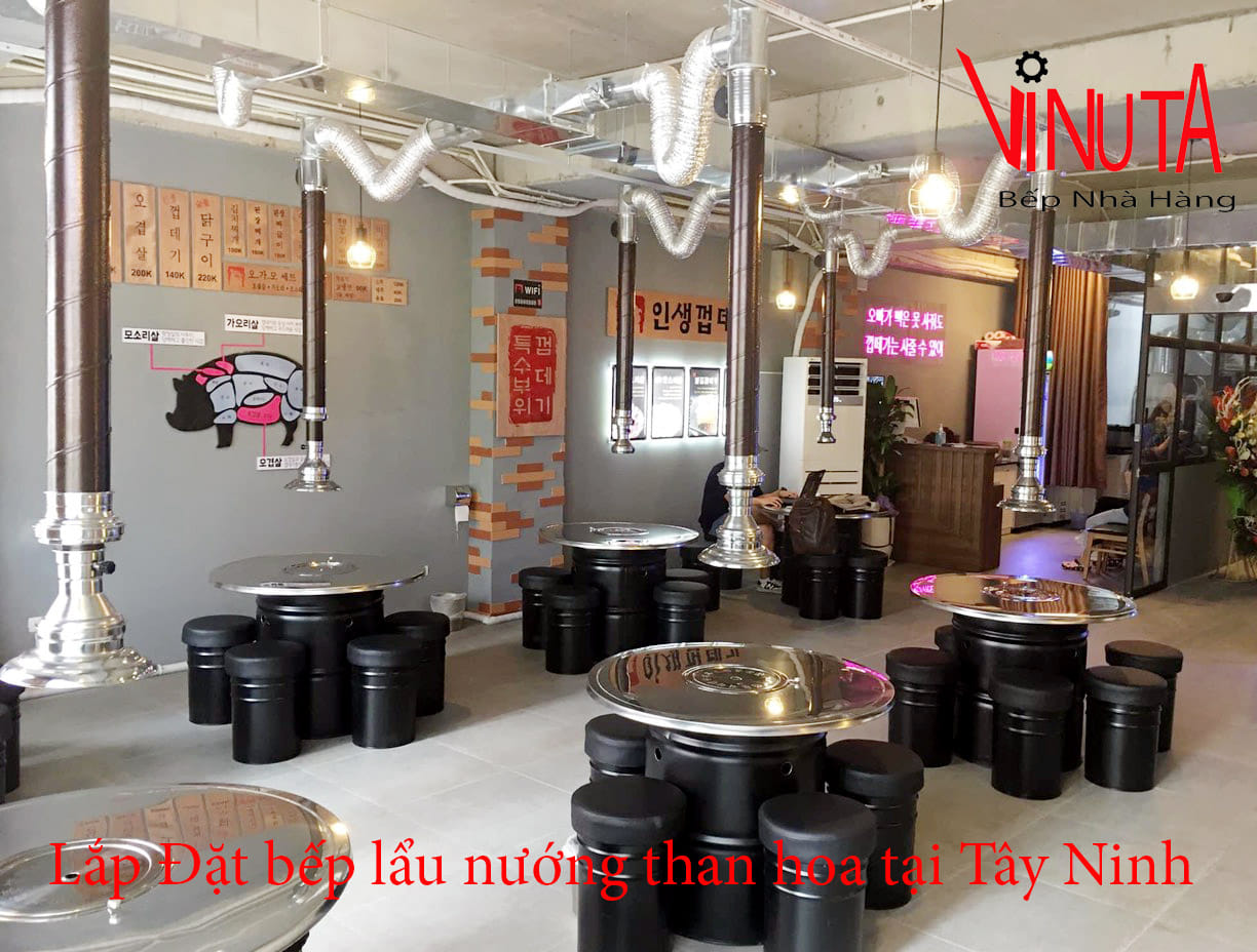 lắp đặt bếp lẩu nướng than hoa tại tây ninh
