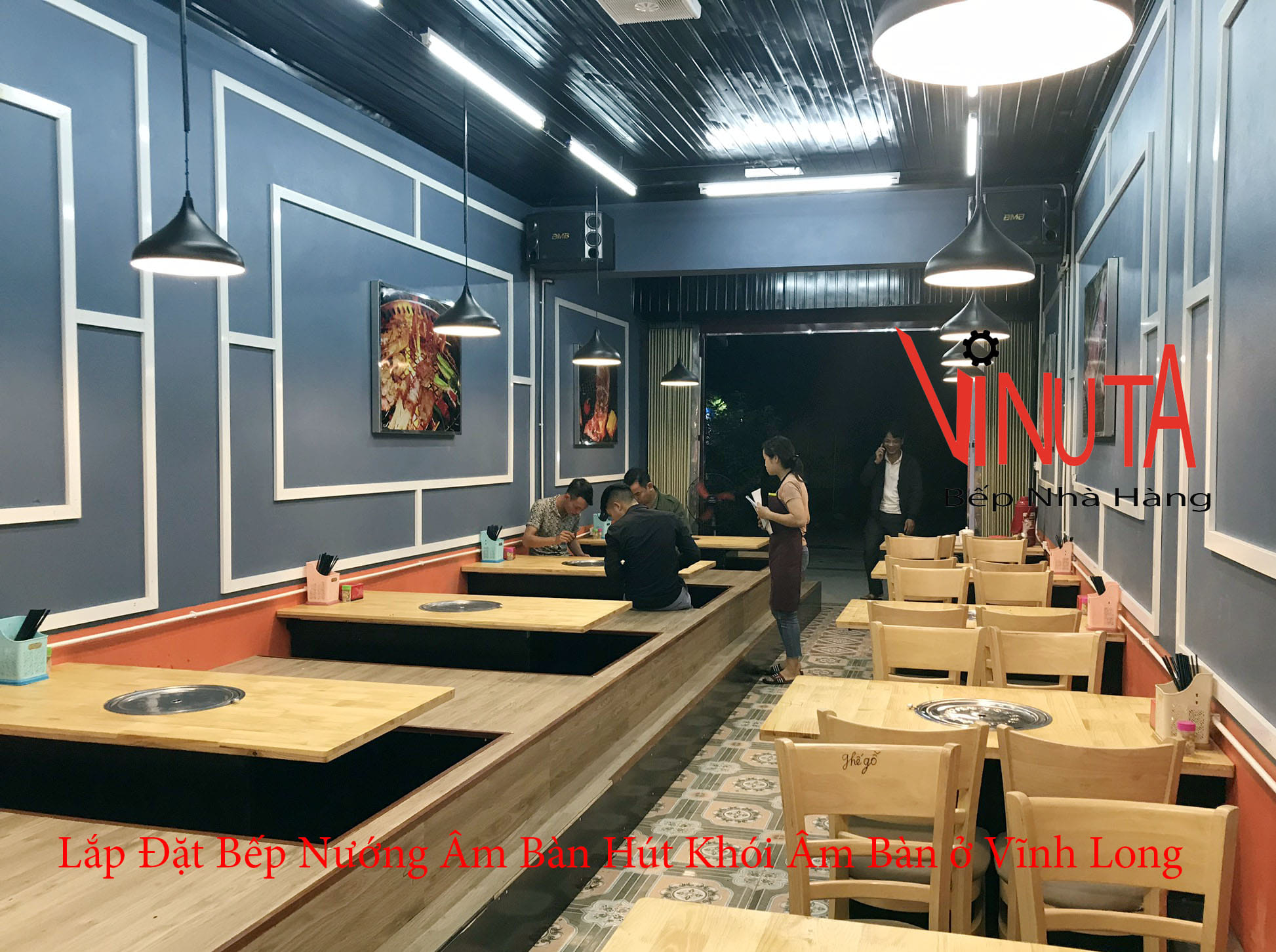 lắp đặt bếp nướng âm bàn hút khói âm bàn ở Vĩnh Long