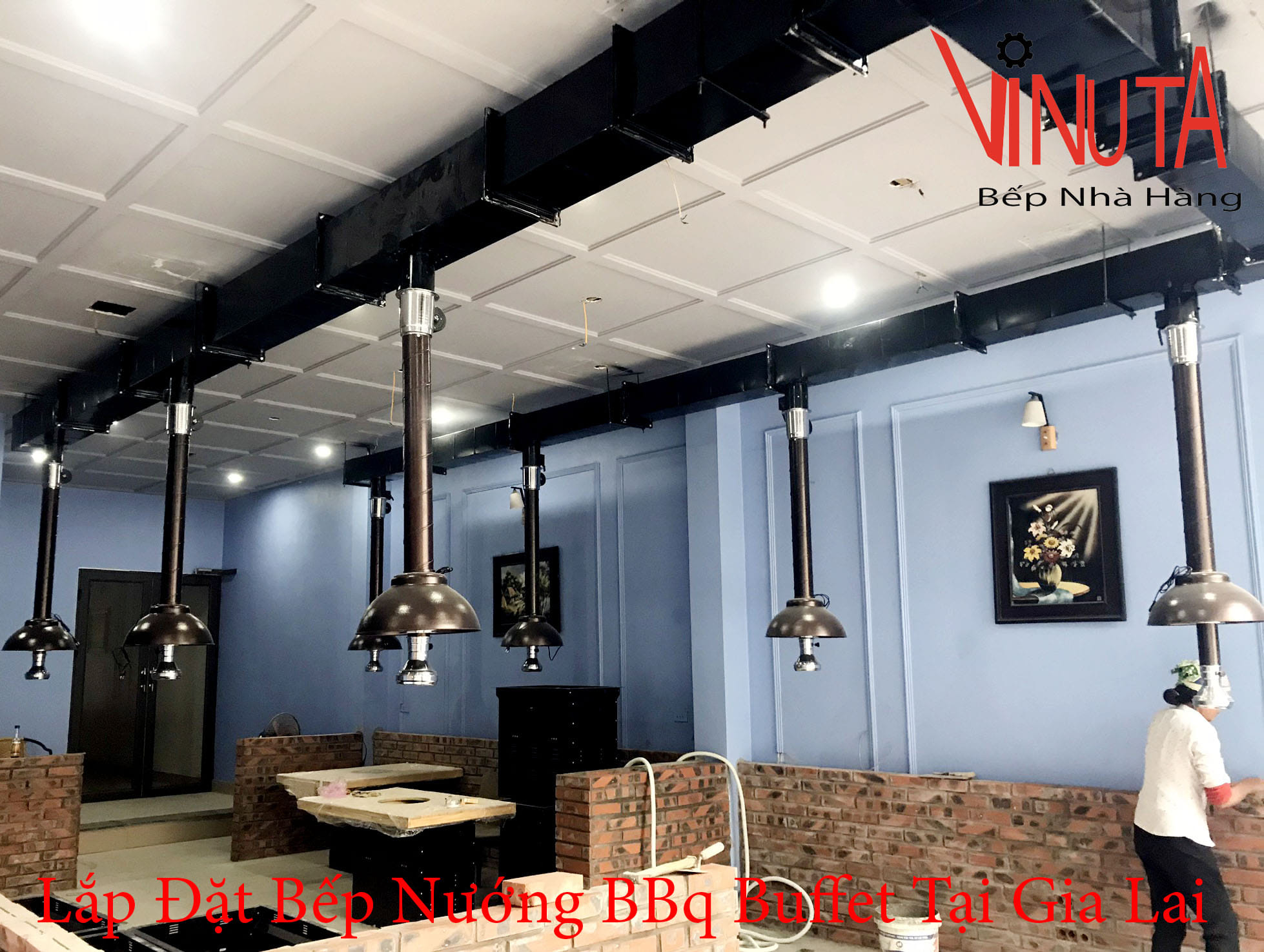 lắp đặt bếp nướng bbq buffet tại gia lai