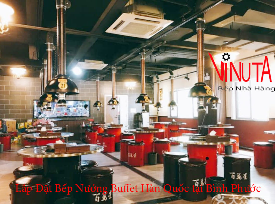 lắp đặt bếp nướng buffet hàn quốc tại bình phước
