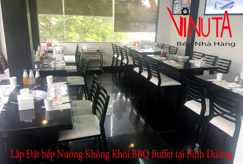 lắp đặt bếp nướng không khói bbq buffet tại bình dương