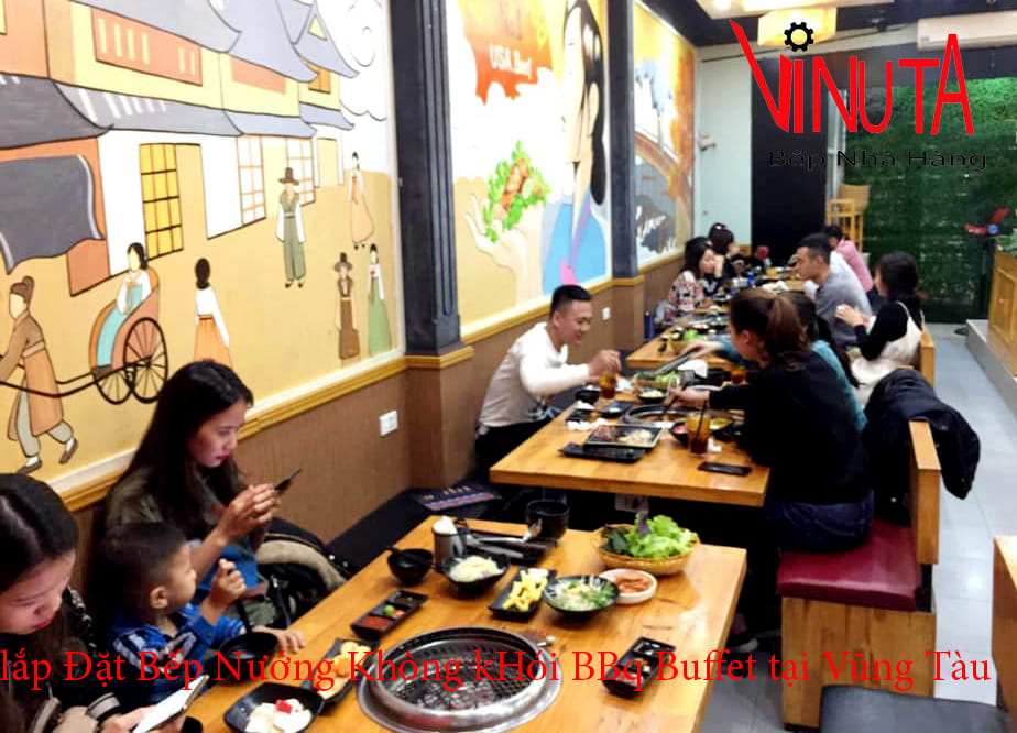 lắp đặt bếp nướng không khói bbq buffet tại vũng tàu