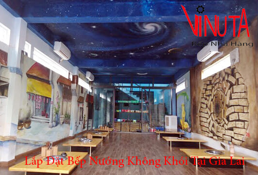 lắp đặt bếp nướng không khói tại gia lai
