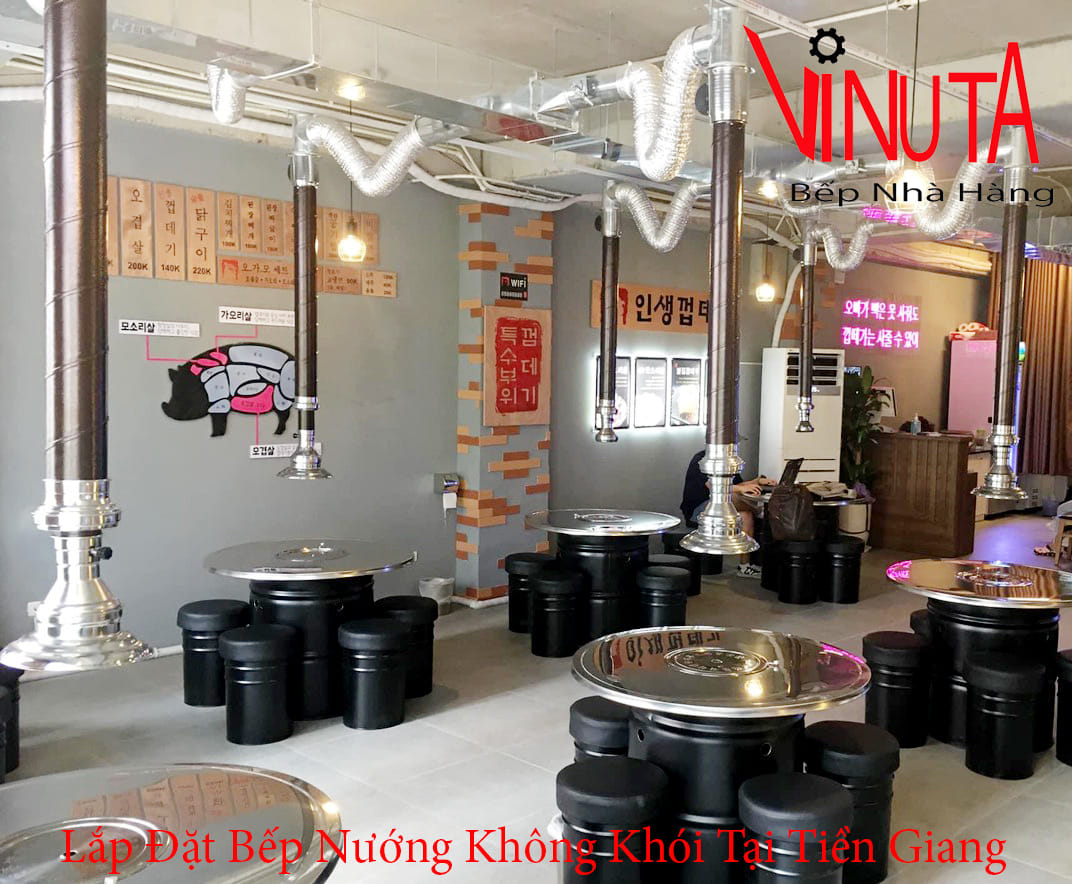 lắp đặt bếp nướng không khói tại tiền giang