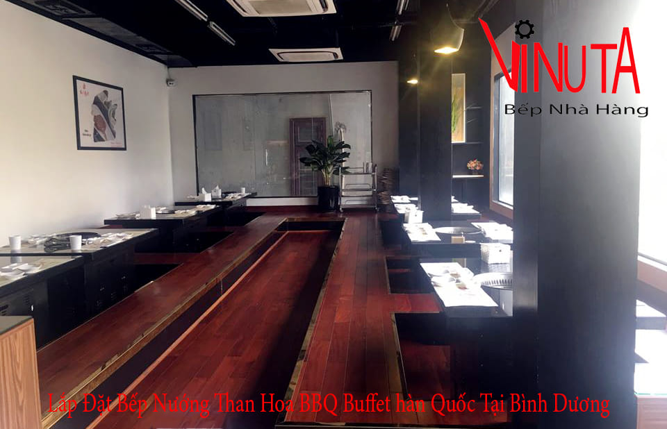 lắp đặt bếp nướng than hoa bbq buffet hàn quốc tại bình dương