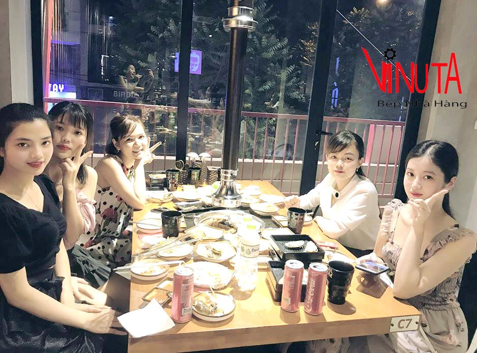 lắp đặt bếp nướng than hoa nhà hàng quán nướng ở quảng ninh
