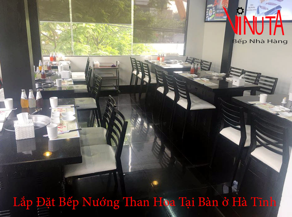 Lắp Đặt Bếp nướng than hoa tại bàn ở Hà Tĩnh