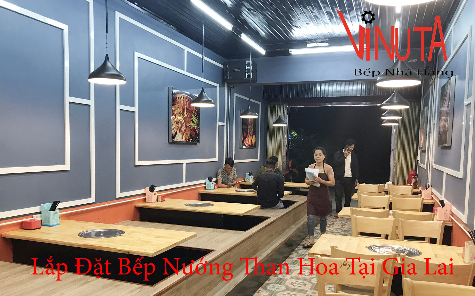 lắp đặt bếp nướng than hoa tại gia lai