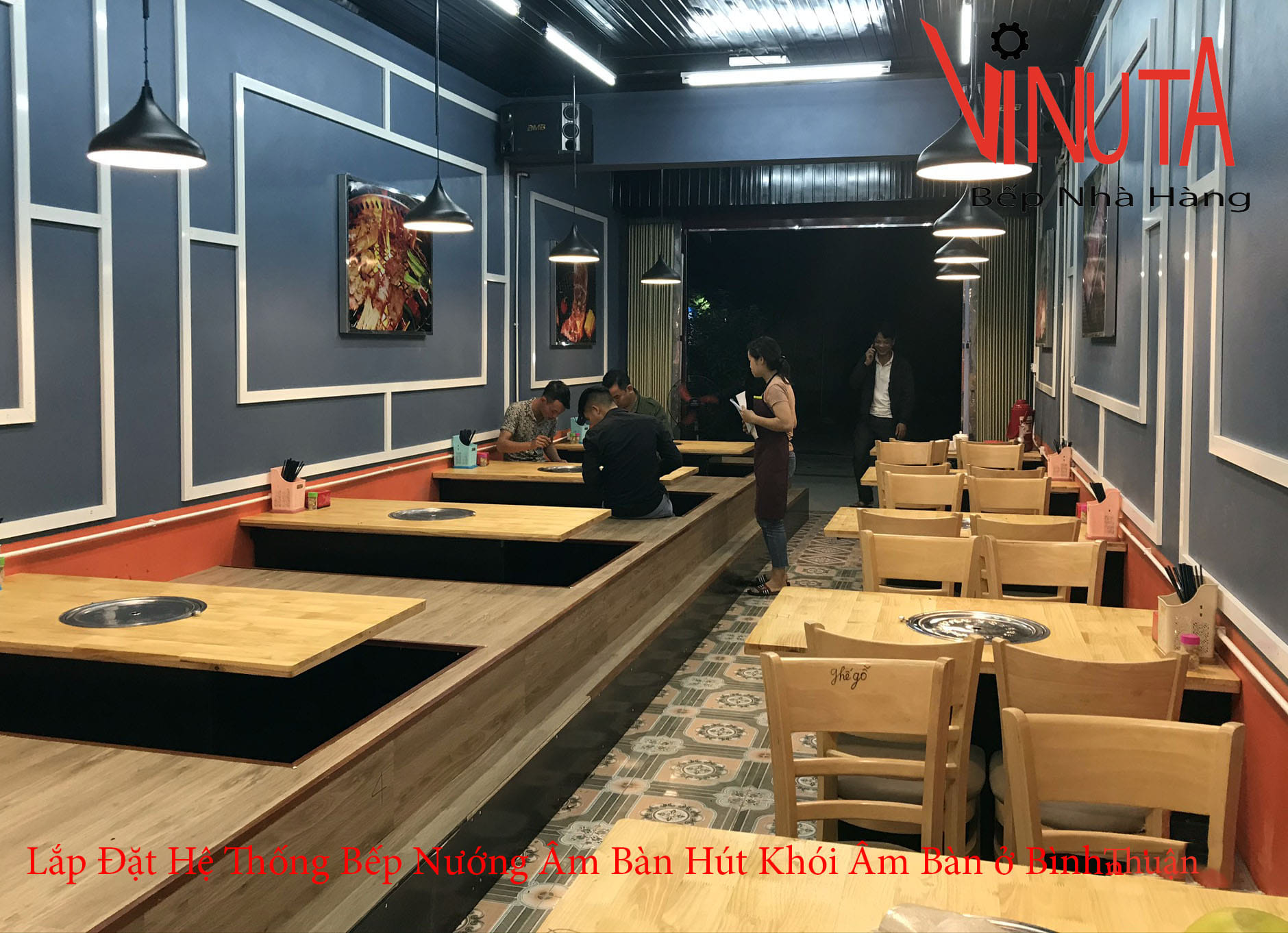 lắp đặt hệ thống bếp nướng âm bàn hút khói âm bàn ở bình thuận
