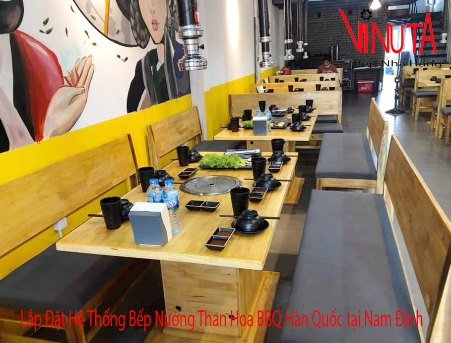 lắp đặt hệ thống bếp nướng than hoa bbq hàn quốc tại nam định