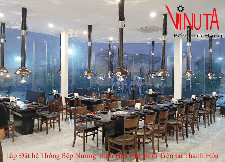 lắp đặt hệ thống bếp nướng than hoa hút khói trên tại thanh hóa