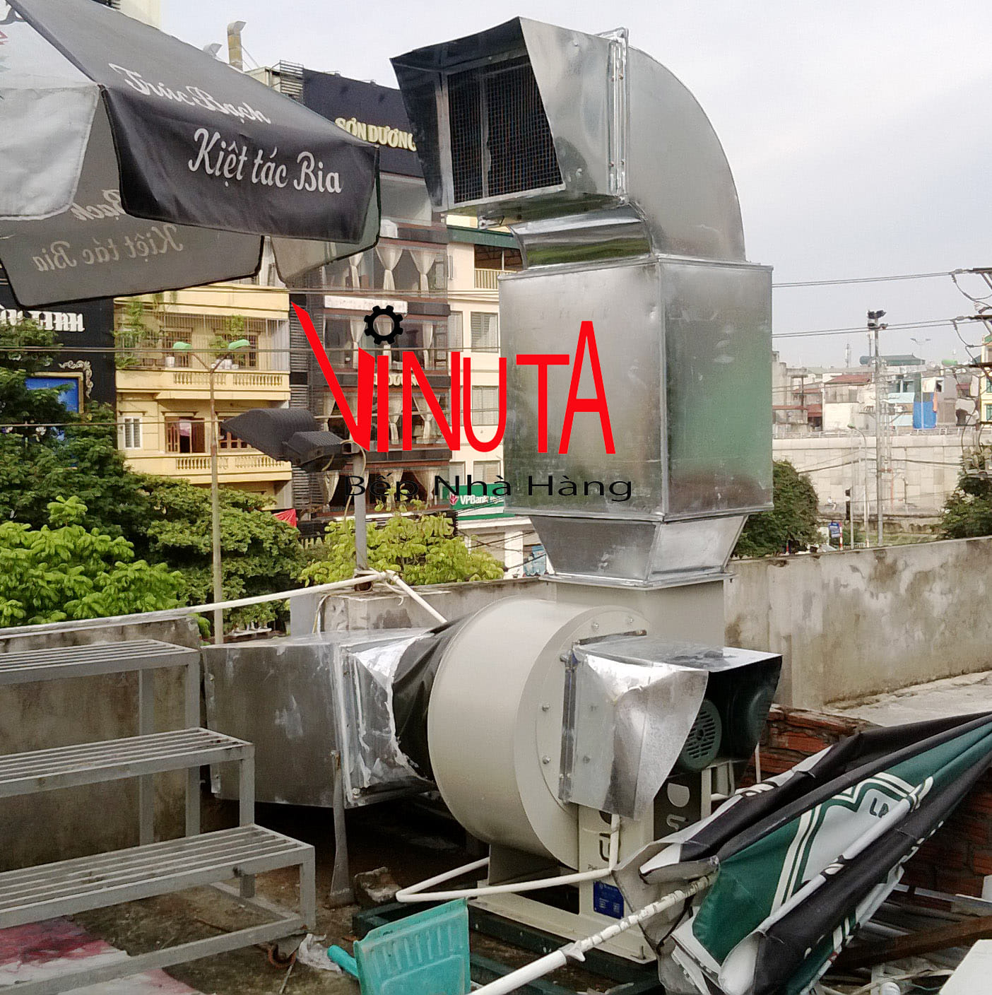 lắp đặt hệ thống hút khói bếp nấu, bếp lẩu nướng hàn quốc tại thái bình