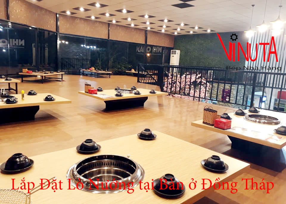 lắp đặt lò nướng tại bàn ở đồng tháp