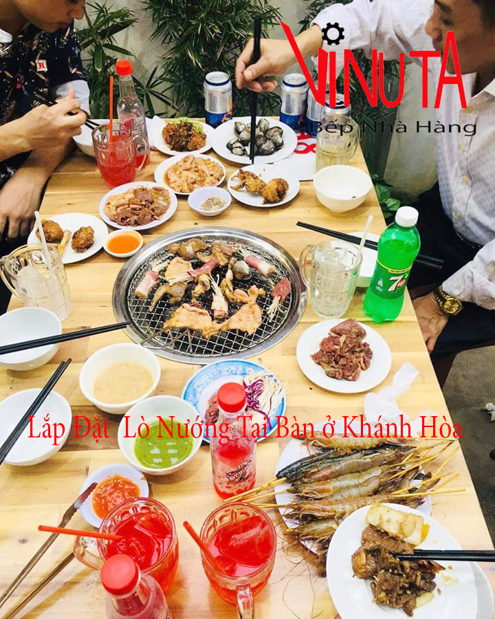 lắp đặt lò nướng tại bàn ở khánh hòa