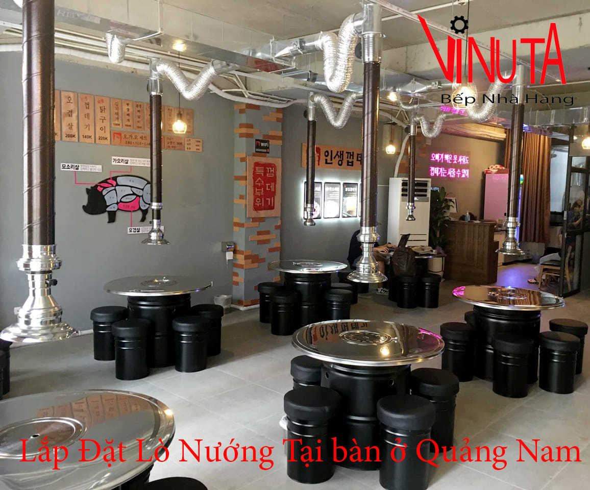 lắp đặt lò nướng tại bàn ở quảng nam