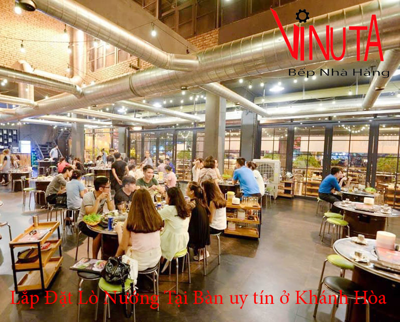 lắp đặt lò nướng tại bàn ở khánh hòa