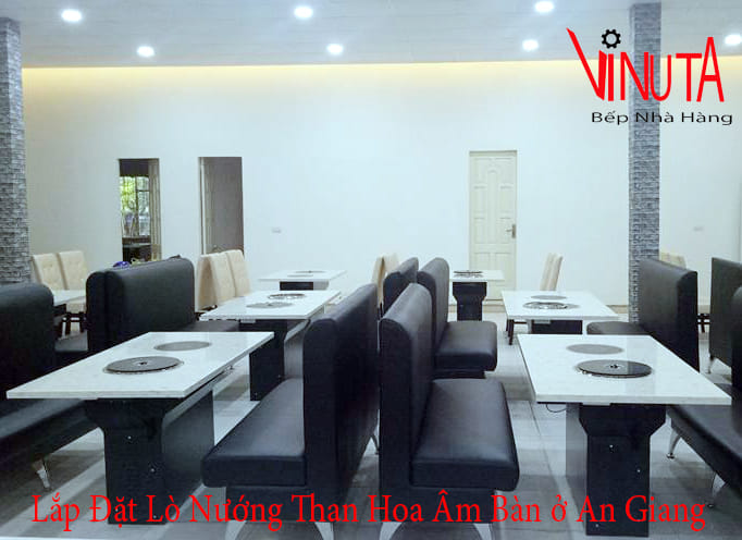 lắp đặt lò nướng than hoa âm bàn ở an giang
