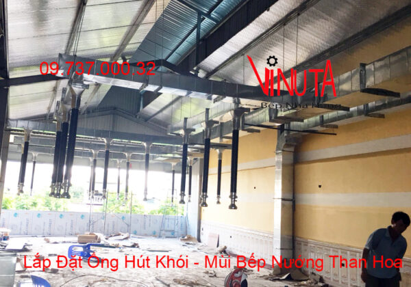 Ống hút khói mùi bếp nướng tại bàn, vòi hút khói ổ bi loại cứng màu coffee - Ảnh 10