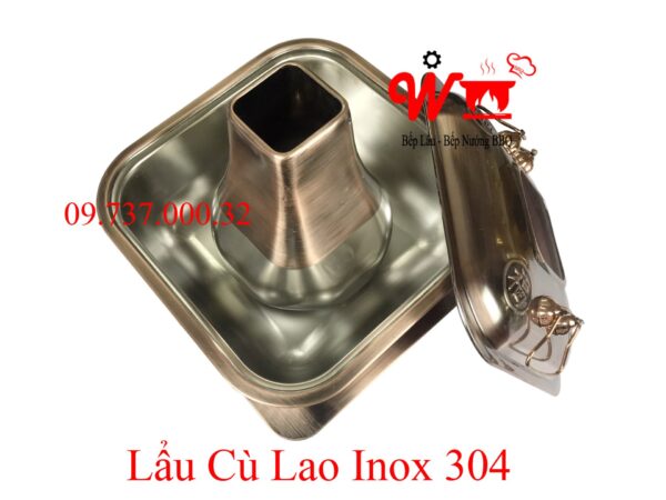 Nồi nấu lẩu cù lao inox 304, lẩu cá dân ích, nồi nấu lẩu bằng than - Ảnh 4