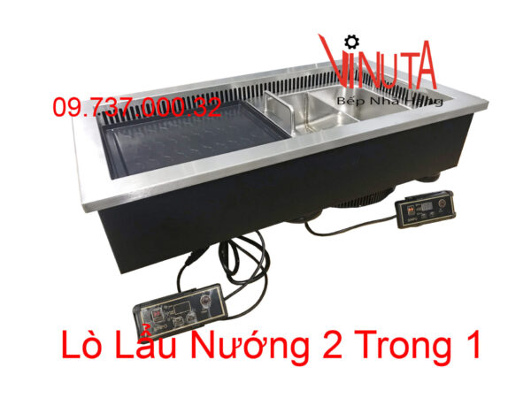 bếp lẩu nướng 2 trong 1 | nồi lẩu nướng điện đa năng 2 trong 1 nhà hàng giá rẻ - Ảnh 9