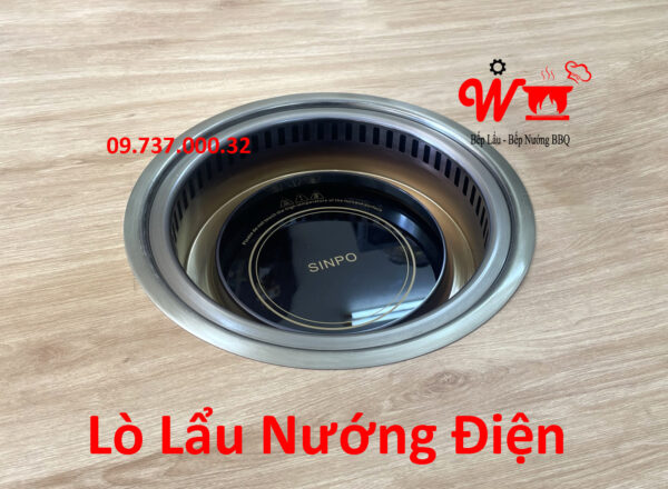 Bếp nướng lẩu điện BBQ âm bàn, dùng cho nhà hàng, quán lẩu, đẹp, bền, giá rẻ - Ảnh 2