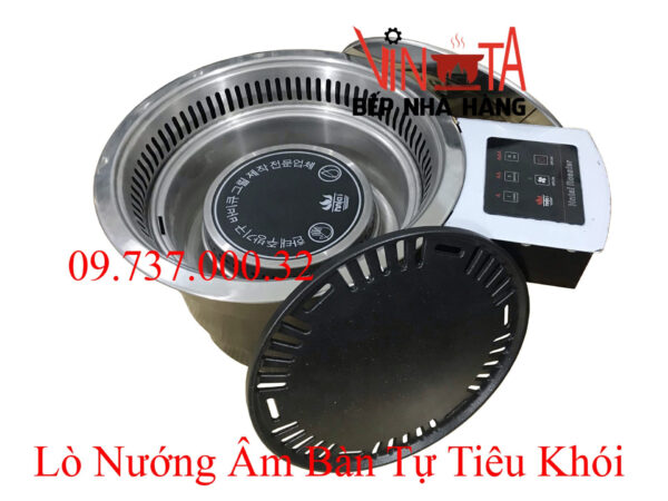 Bếp nướng tự tiêu, Lò nướng bbq âm bàn bằng điện tự tiêu khói mùi giá rẻ - Ảnh 2