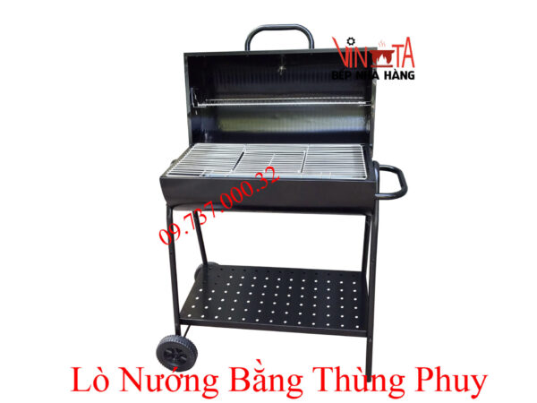 bếp nướng thùng phuy bbq, lò nướng than hoa ngoài trời giá rẻ, đẹp, tiện dụng - Ảnh 13