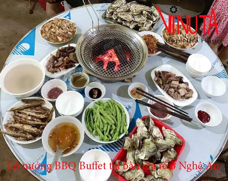 lò nướng bbq buffet tại bàn giá rẻ ở nghệ an