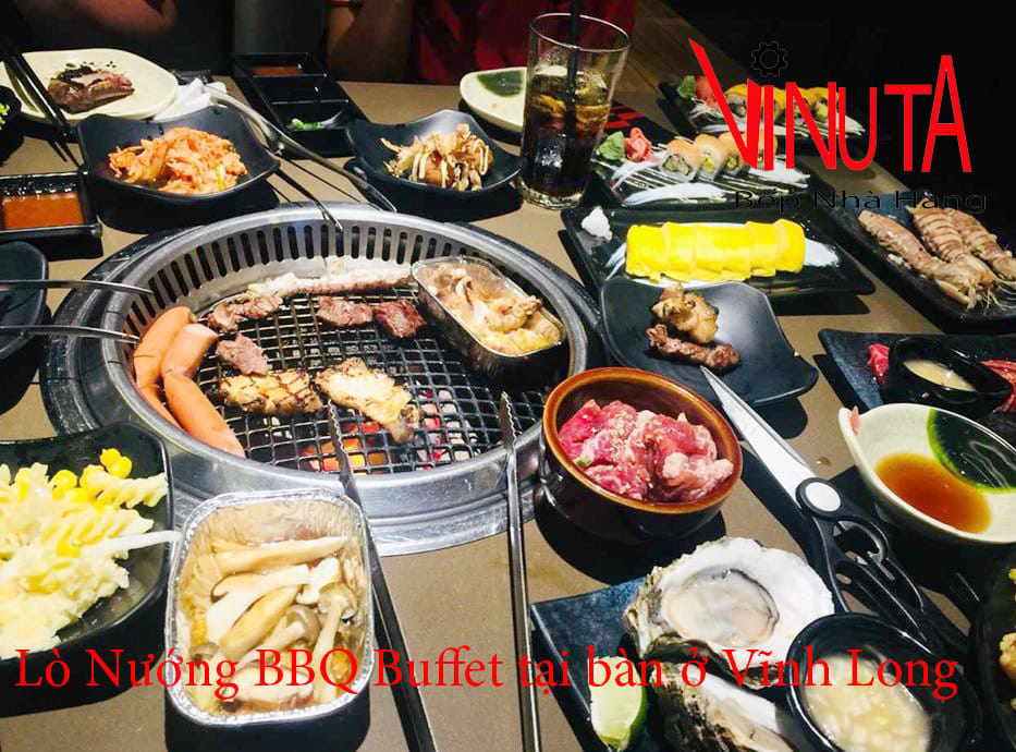 lò nướng bbq buffet tại bàn ở Vĩnh Long