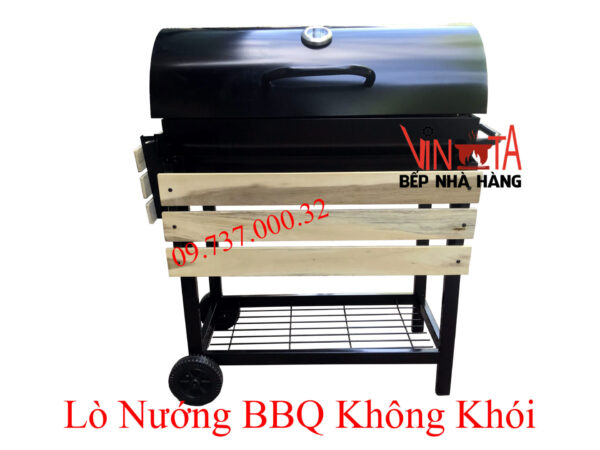 lò nướng than ngoài trời, bếp nướng bbq home chân cao có nắp đậy giá rẻ - Ảnh 12
