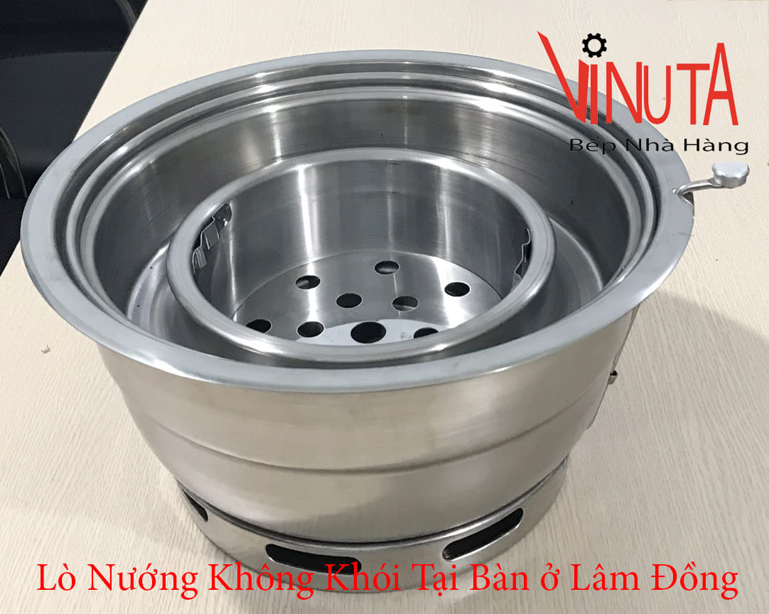 lò nướng không khói tại bàn ở Lâm Đồng