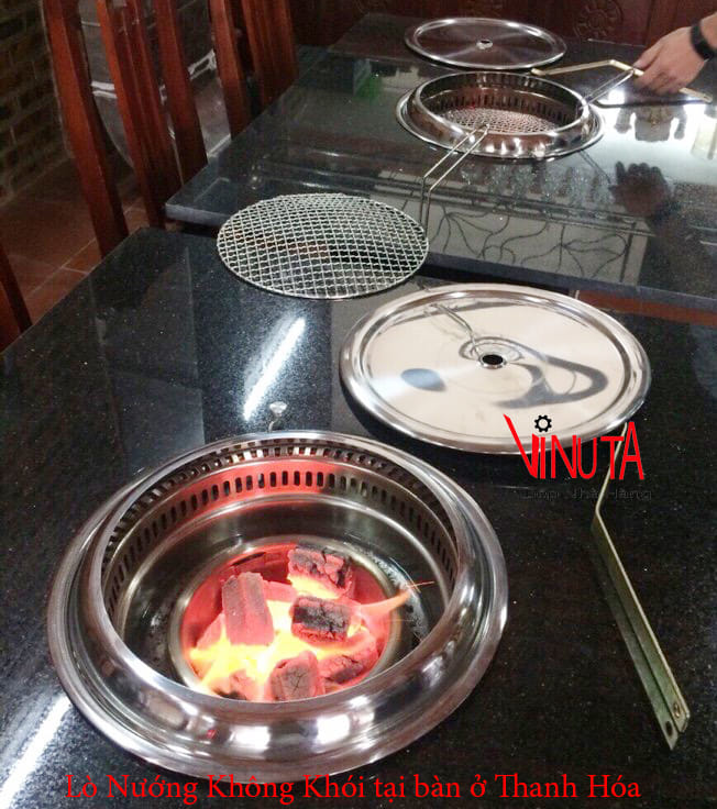 lò nướng không khói tại bàn ở thanh hóa