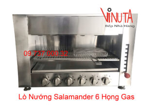 lò nướng salamander 6 họng gas | bếp nướng thịt, hải sản bằng gas uy tín, giá rẻ